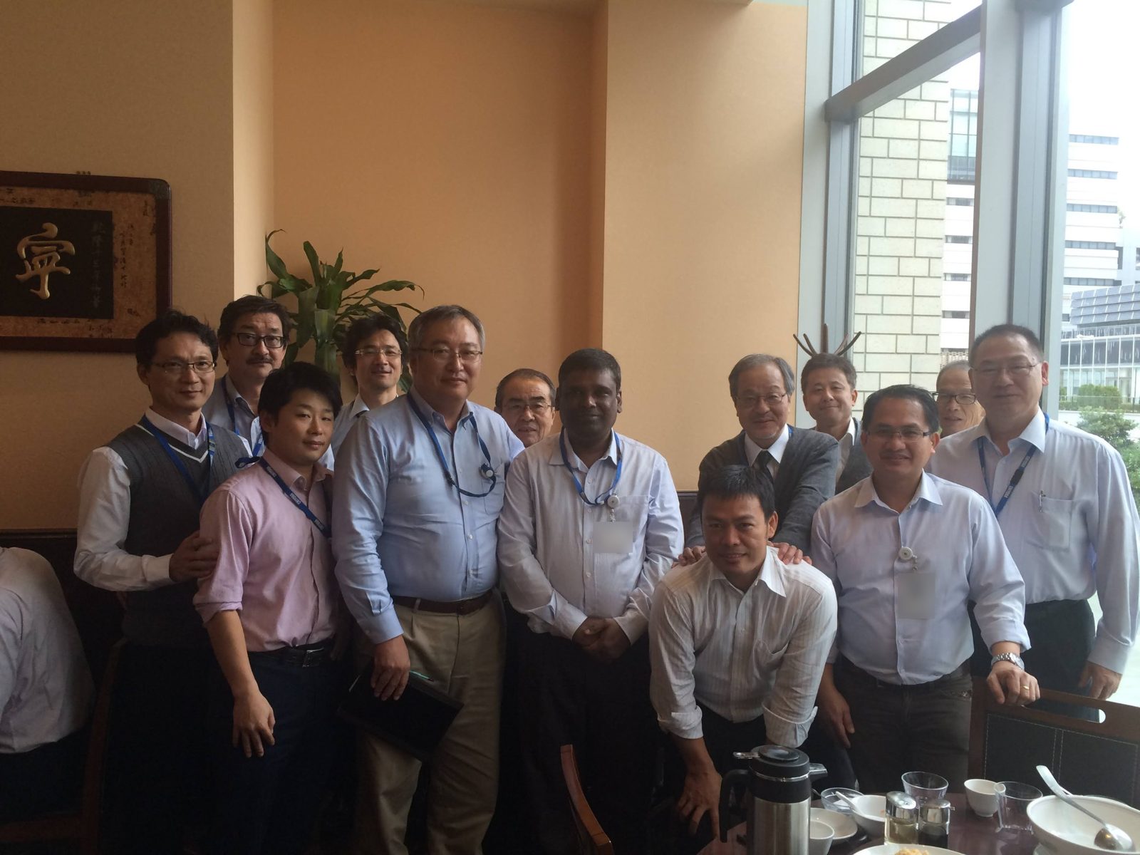 Thomas with his engineering project colleagues in Japan